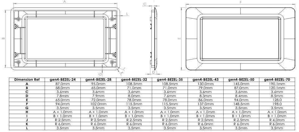 4D Systems gen4-BEZELs 4D Systems gen4-BEZELs